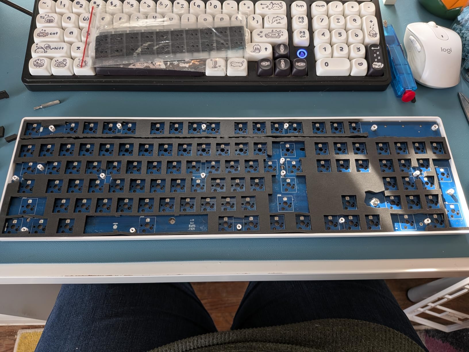 Poron Keyboard PCB Foam 68 Layout,Poron Switch Pads 120Pcs and Sound Dampeners for Custom Keyboard customer photo 2