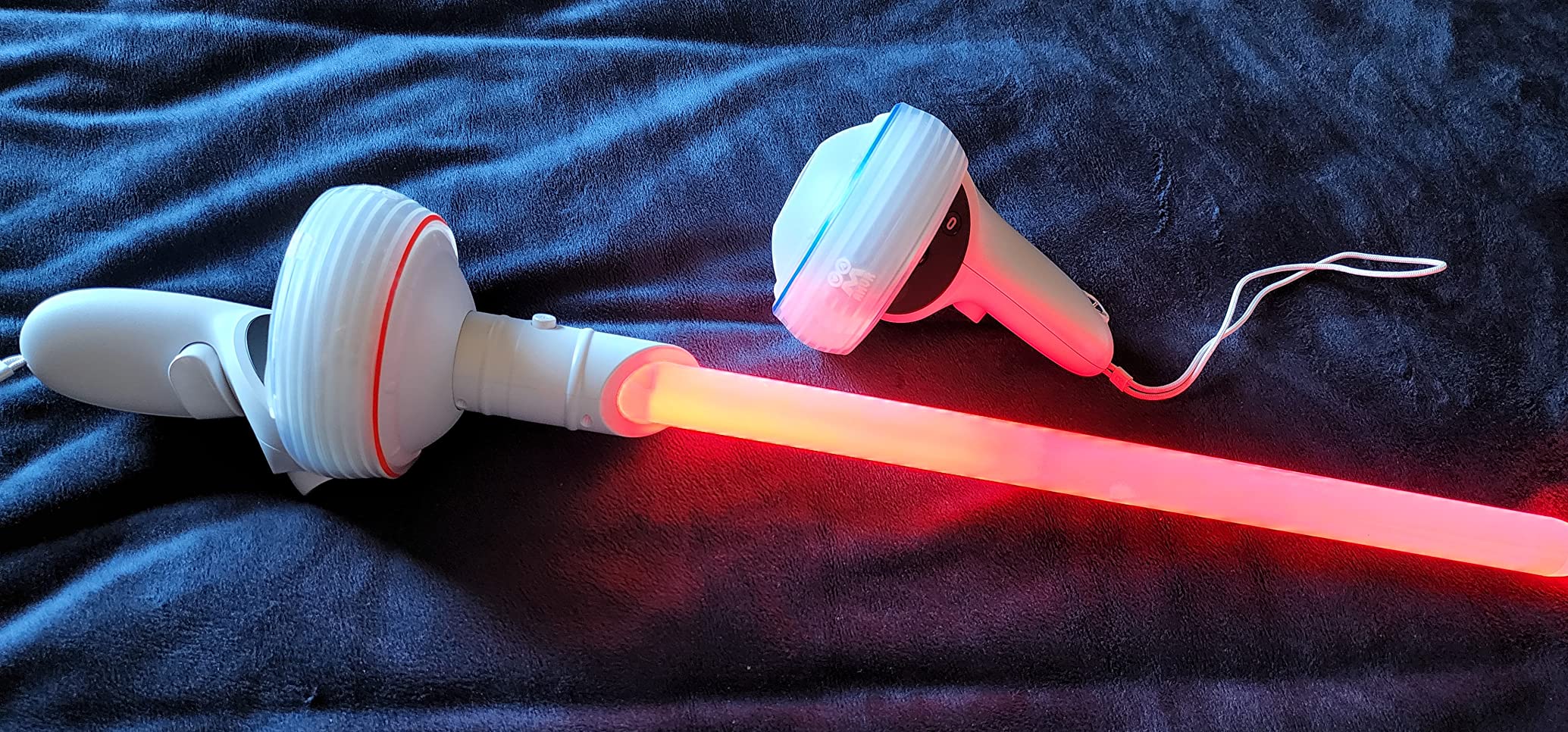 Relohas Extension Grips Accessories for Oculus Quest 2, VR Game Accessories for Meta Quest 2, RGB Lightsaber for Beat Saber, Suitable for Supernatural, Blade & Sorcery, Fruit Ninja customer photo 2