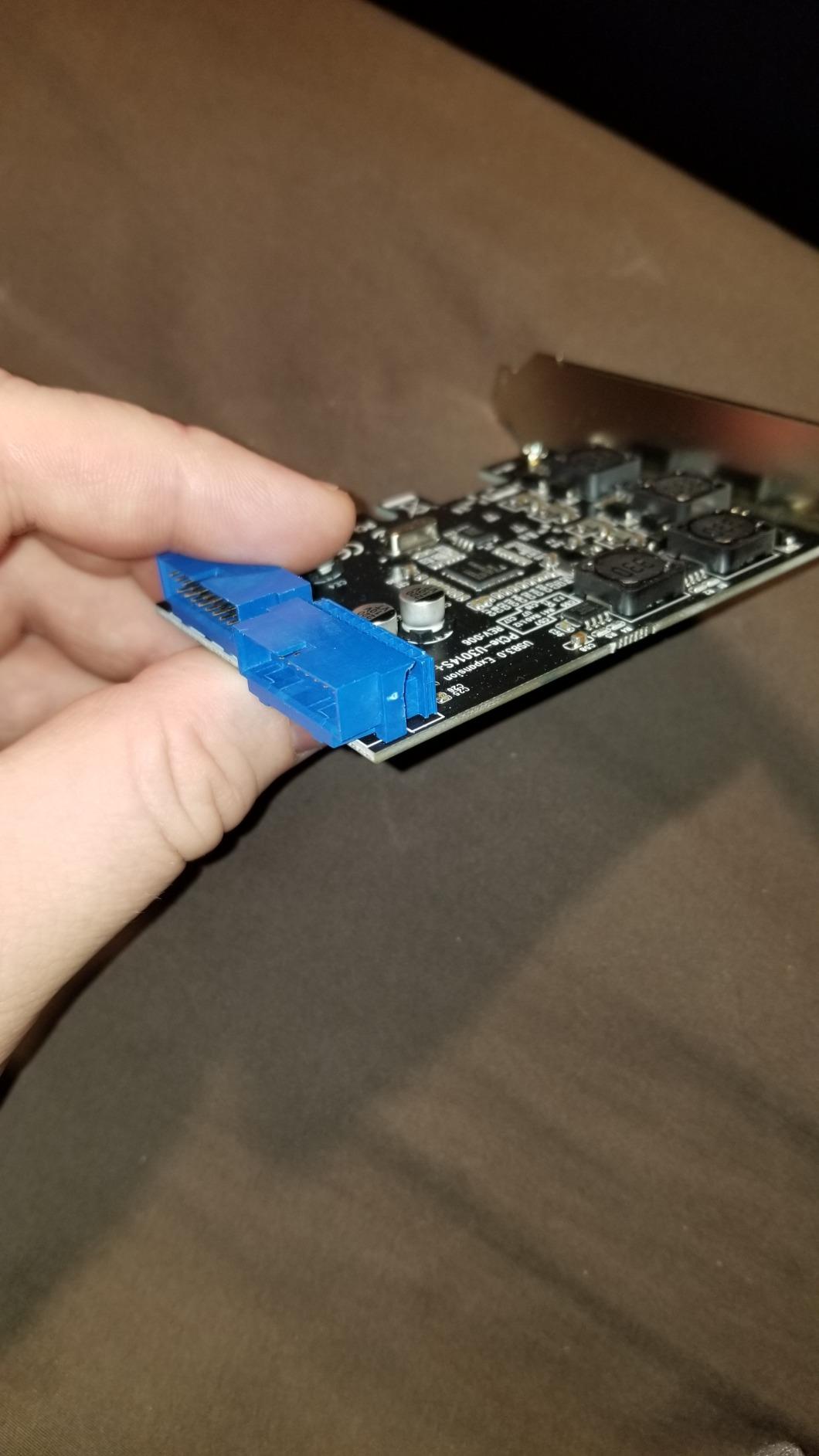 EZDIY-FAB USB 3.0 (USB3.1 Gen 2) Internal Header (19-Pin) to USB 3.1/3.2 Type-C (20-Pin) A-Key Front Panel 180 Degrees Adapter, Extend USB Type E Ports to PCs Front Panel USB Ports customer photo 2