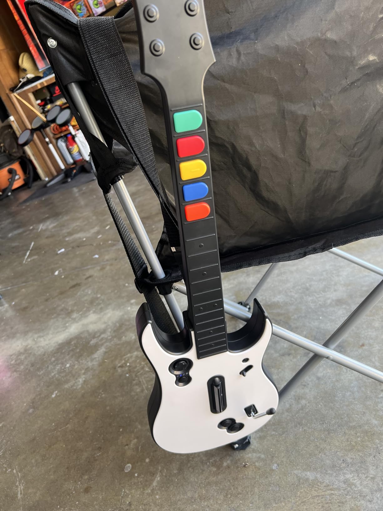NBCP Guitar Hero Guitar, Wireless PC Guitar Hero Controller for PlayStation 3 PS3 with Dongle for Clone Hero, Rock Band Guitar Hero Games White customer photo 2