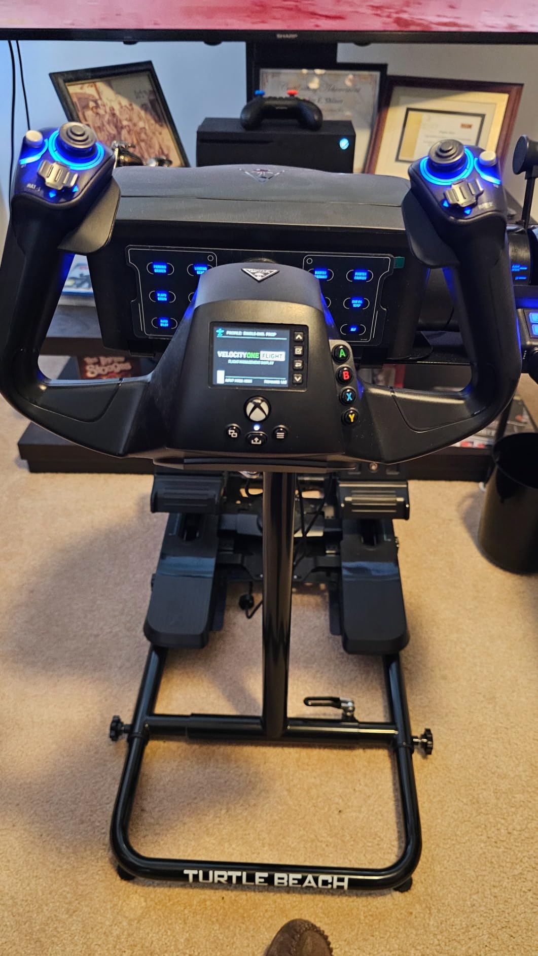 Turtle Beach VelocityOne Universal Stand for Flight Simulation & Racing Simulation Accessories with adjustable height=