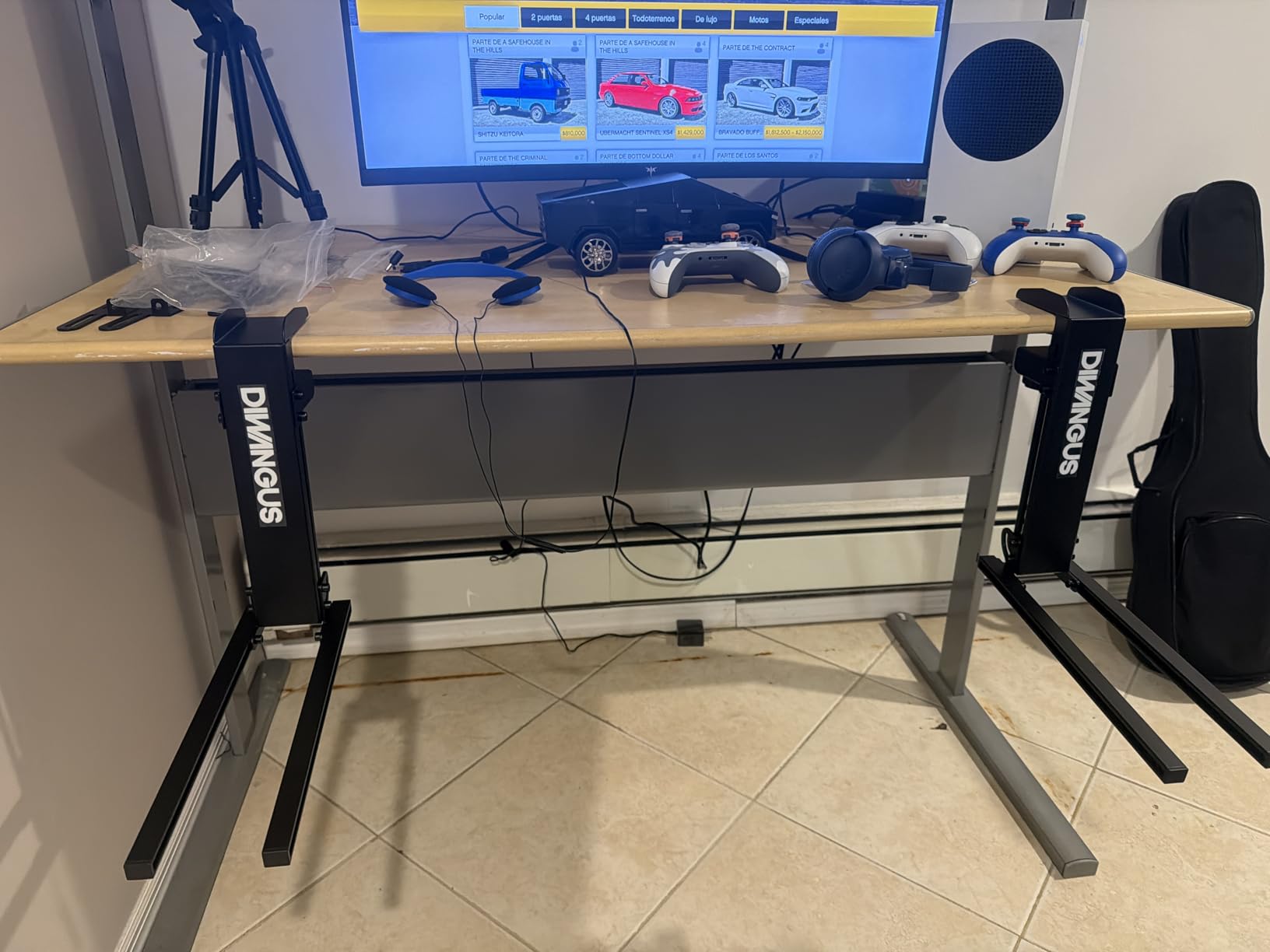DIWANGUS Hotas Mount Foldable Desk Mount for Flight Joystick Throttle Hotas Joystick Mount for X52/X52 Pro/X56 T16000M/HOTAS Warthog/T Flight One/4/TCA/VKB Gladiator NXT/VPC WARBRD (2PCS) customer photo 2