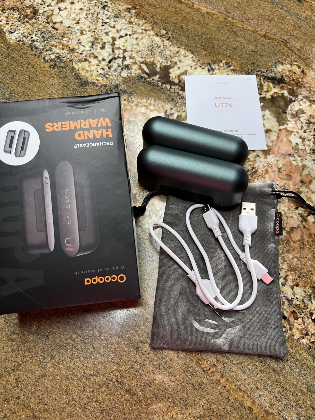 OCOOPA Hand Warmers Rechargeable 2 Pack, Magnetic Electric Handwarmer, 16 Hrs Warmth 4 Levels Heat Up to 137°F, USB-C Portable Charger 5000mAh, Raynauds, Golf, Tech Gifts for Men, Union UT2s(MagTwins) customer photo 2