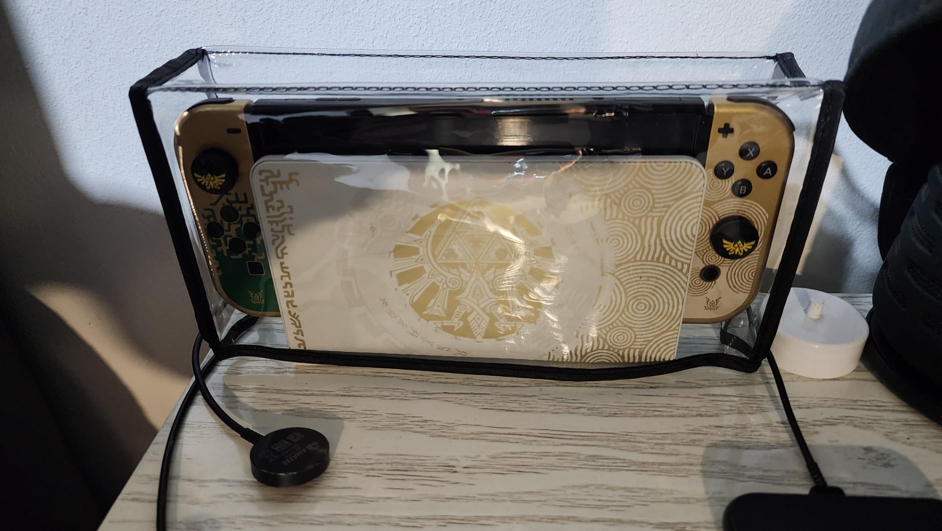 PlayVital Transparent Dust Cover for Nintendo Switch OLED, Waterproof Dust Guard Anti Scratch Dust Proof Cover Sleeve for Nintendo Switch Charging Dock customer photo 1