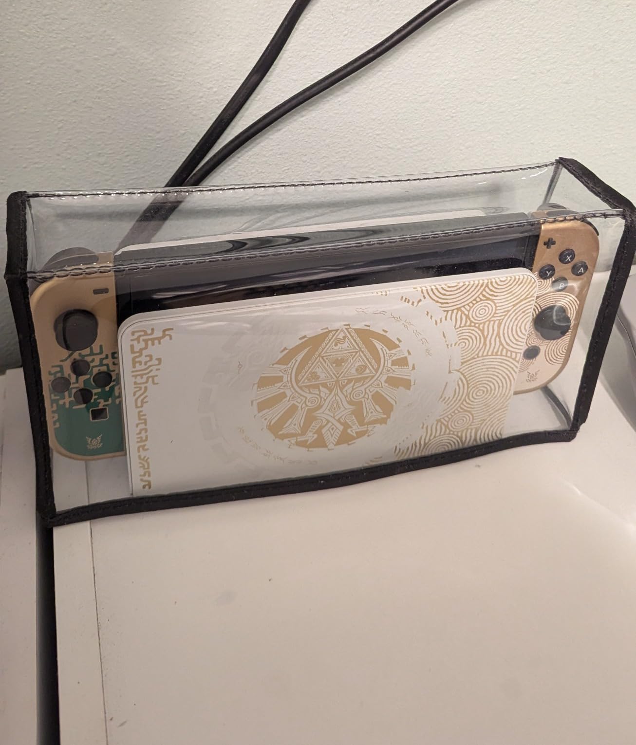 PlayVital Transparent Dust Cover for Nintendo Switch OLED, Waterproof Dust Guard Anti Scratch Dust Proof Cover Sleeve for Nintendo Switch Charging Dock customer photo 2