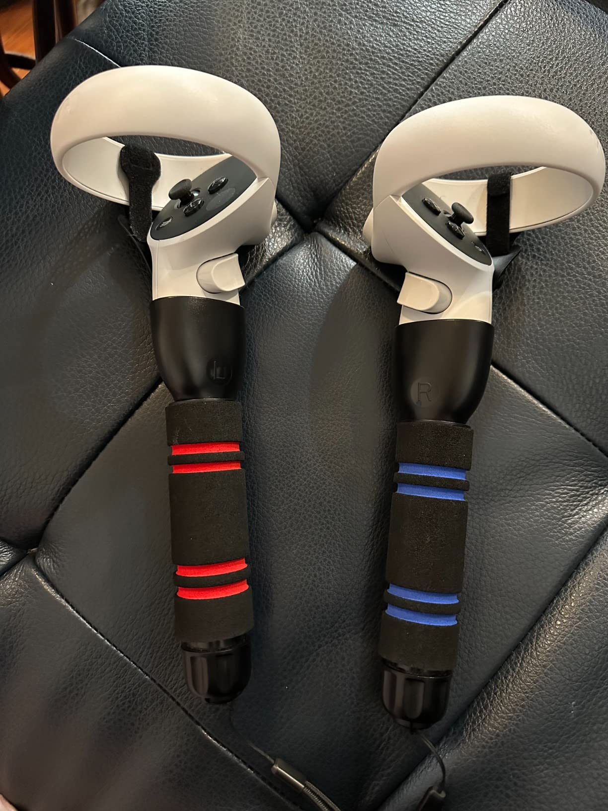 YOGES VR Game Handle Accessories Compatible with Oculus Quest 2 Controllers, Dual Handles Extension Grips Compatible with Meta Quest 2 Accessories for Beat Saber Supernatural Gorilla Tag Games customer photo 2