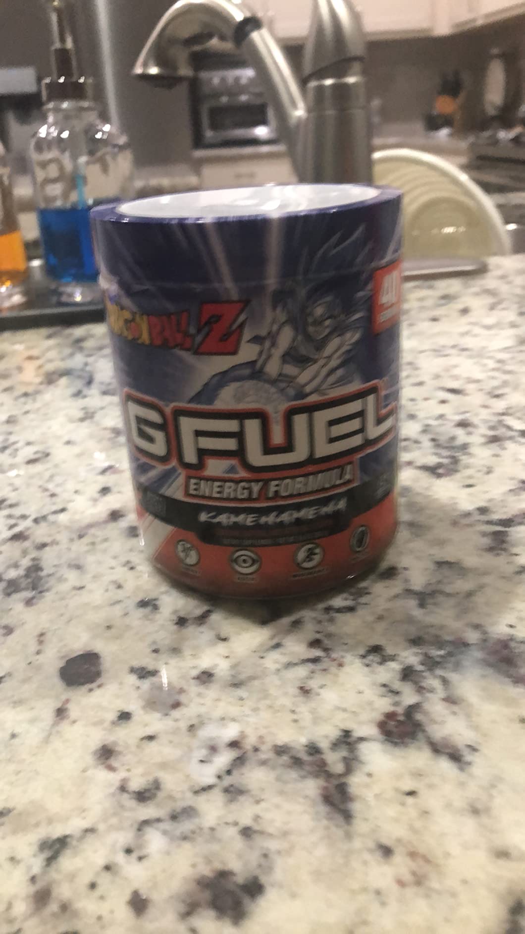 G Fuel Dragon Ball Z Energy Drink Powder, Pre Workout Caffeine Mix for Gaming, Sugar Free Focus Amino, Vitamin + Antioxidants, 9.8oz (Strawberry Lychee, 40 Servings) customer photo 1