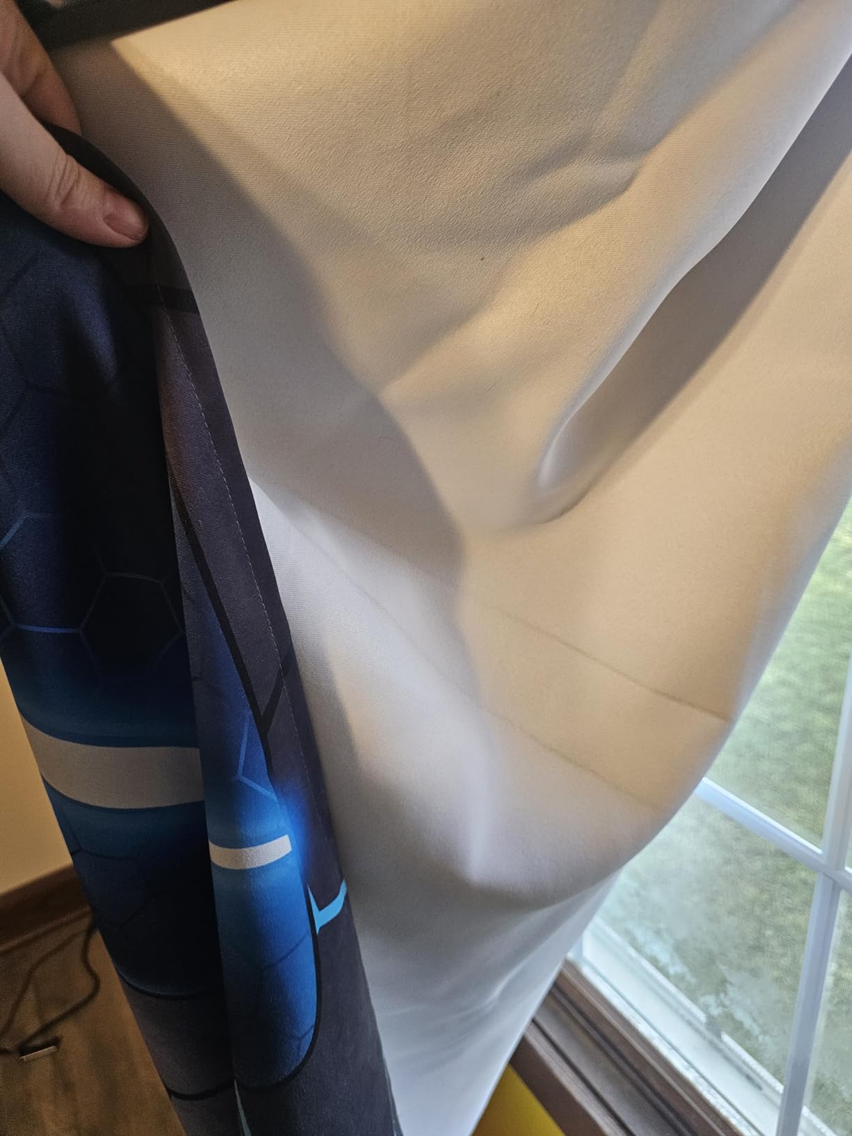 NTBED Game Console Blackout Curtains Drapes for Kids Bedroom Play Room 2 Panels Darkening Grommets Window Treatment, 42Wx63L, Blue customer photo 2