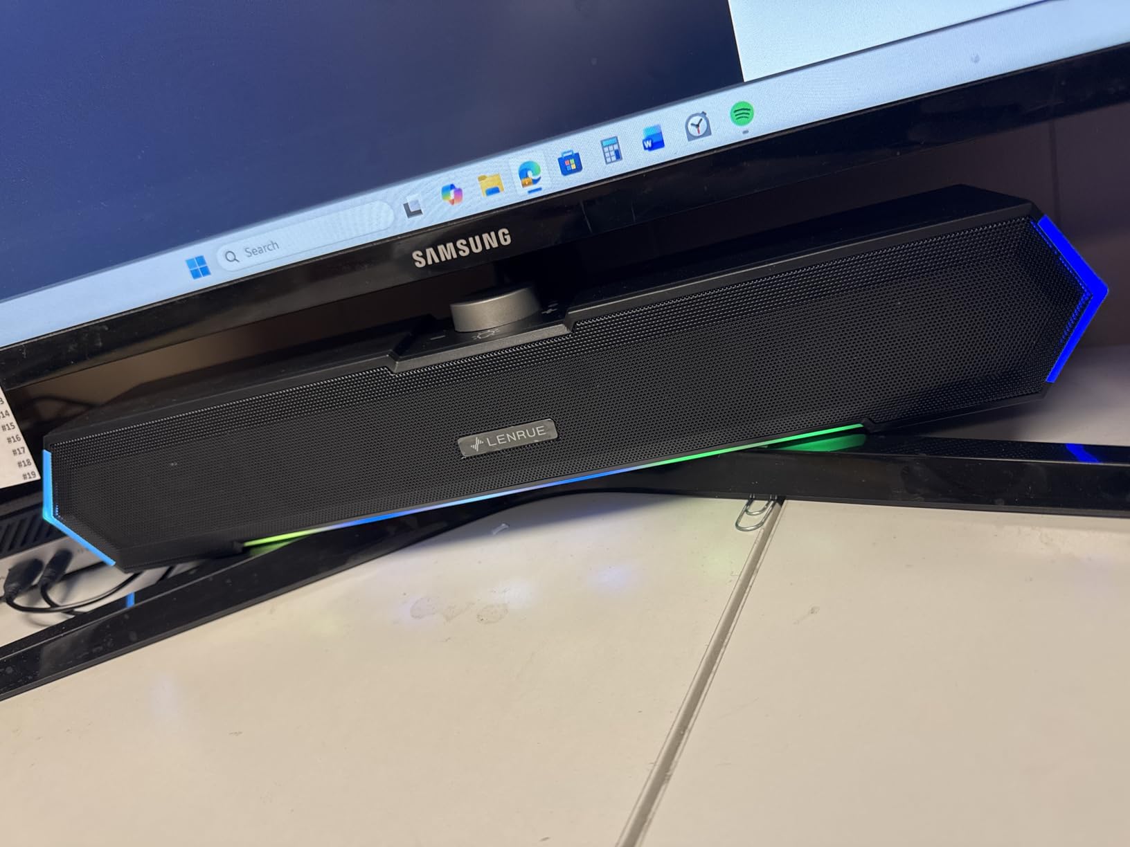 LENRUE G11 Computer Speakers for Desktop, Touch Lights PC Speakers with Surge Clear Sound, USB C/USB Powered for Computer Desktop PC Laptop Monitor customer photo 2