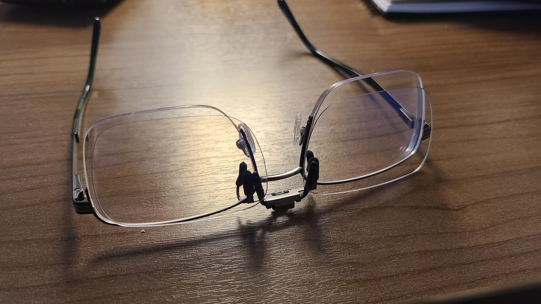 FONHCOO Blue Light Blocking Glasses Clip on, 2 Pack Anti Eyestrain Gaming Glasses Flip-Up Clear Lenses over Glasses customer photo 2