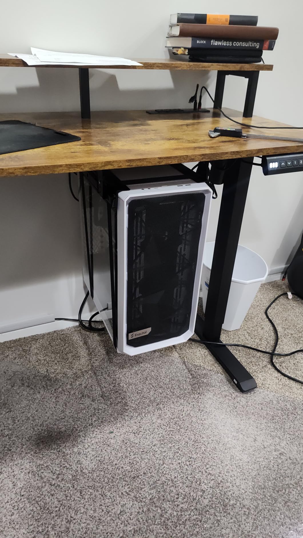 Under Desk Slide Out PC Mount with Anti-Scratch Sponge, Adjustable CPU Holder Bracket for Computer Tower (Black (Slide Access)) customer photo 1