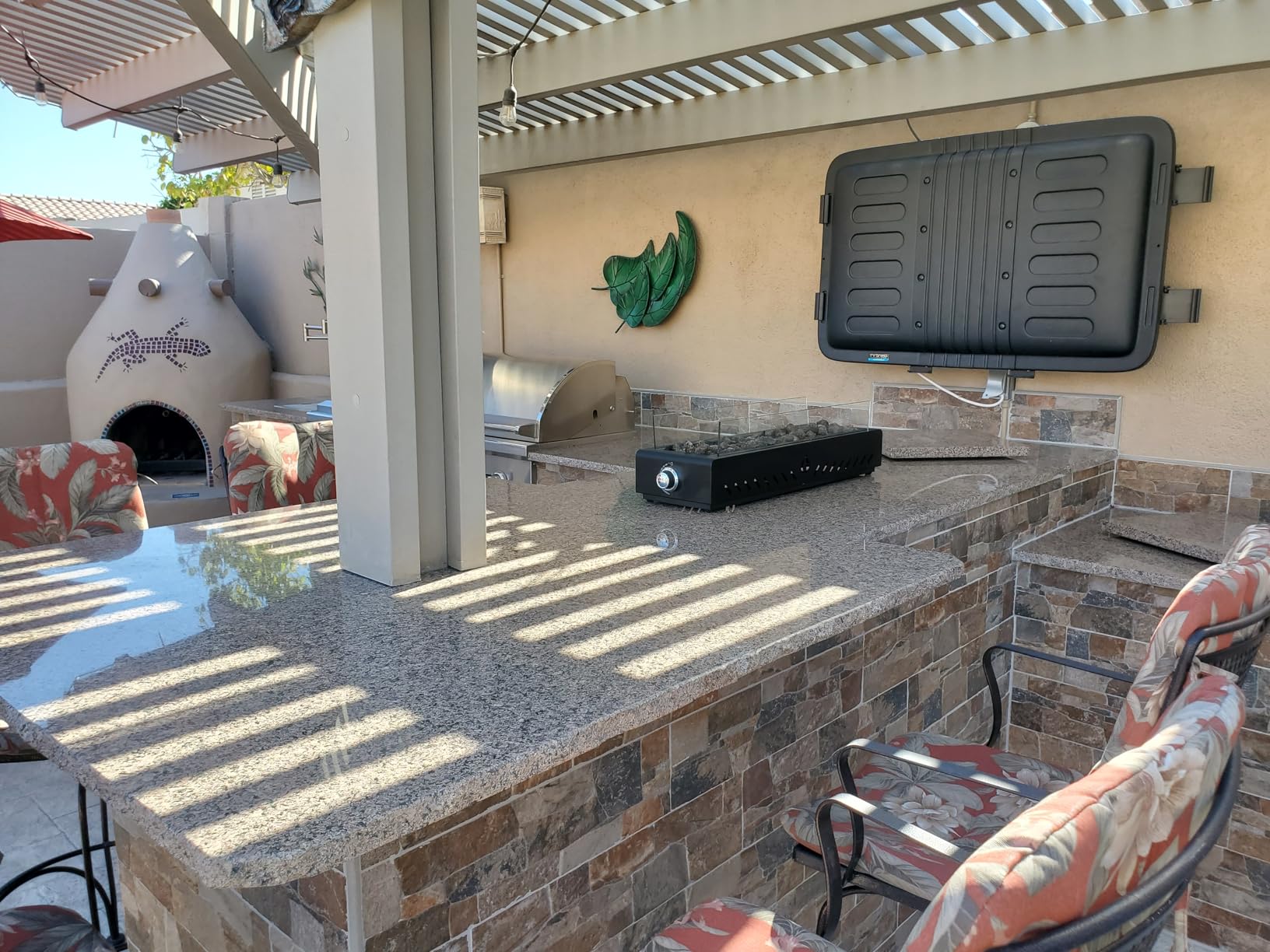 The TV Shield E-Series 58-65 Inch Outdoor TV Enclosure - Weatherproof Lockable Hard Cover with UV-Resistant ASA Polymer - Includes TV Mount customer photo 1