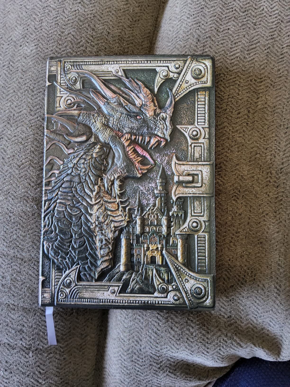 DND Dragon Notebook 3D Embossed Leather Journal A5 Vintage Travel Journal with Pen&Pen Sleeve,D&D Handmade Daily Diary Lined Writing Notebook for Men&Women(Colorful Dragon) customer photo 1