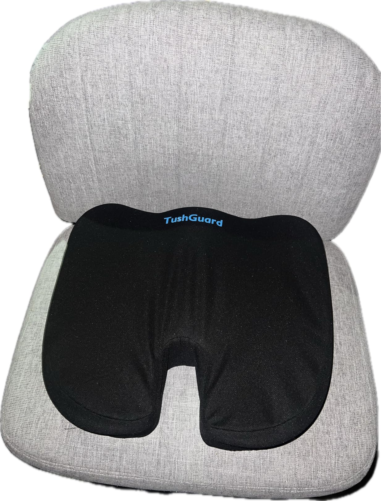TushGuard Seat Cushion for Office Chair Memory Foam Non-Slip Cushion Back, Relief Chair Pad, Butt Pillow for Office Chair, Car, Computer Desk, Black customer photo 1