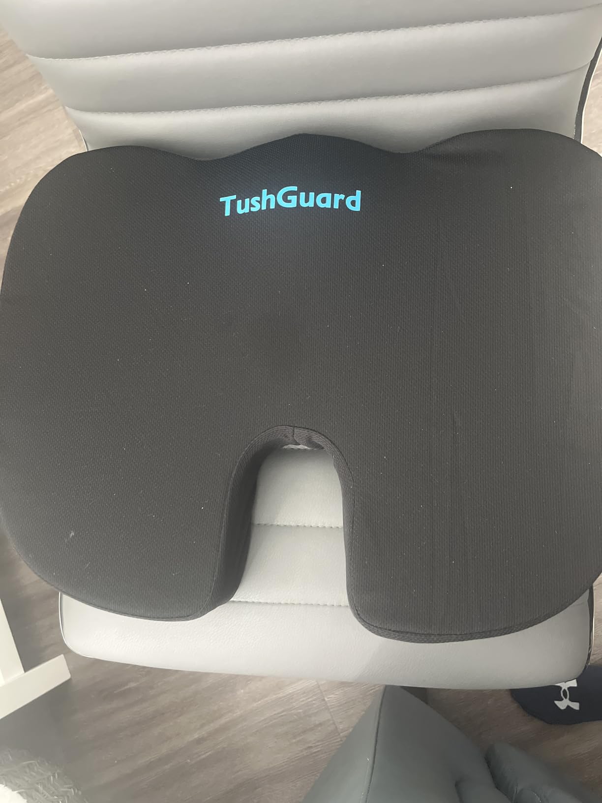 TushGuard Seat Cushion for Office Chair Memory Foam Non-Slip Cushion Back, Relief Chair Pad, Butt Pillow for Office Chair, Car, Computer Desk, Black customer photo 2