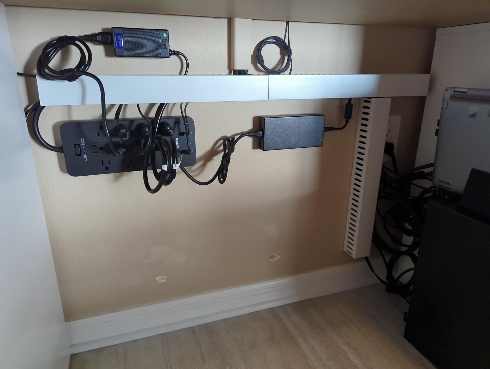 ZhiYo 2x2in Cable Raceway, Server Rack Cable Management Under Desk Cord Organizer, Electrical Safe PVC Cable Hider Open Slot Wire Raceway for Network/PC/TVs, Wire Duct Black customer photo 1