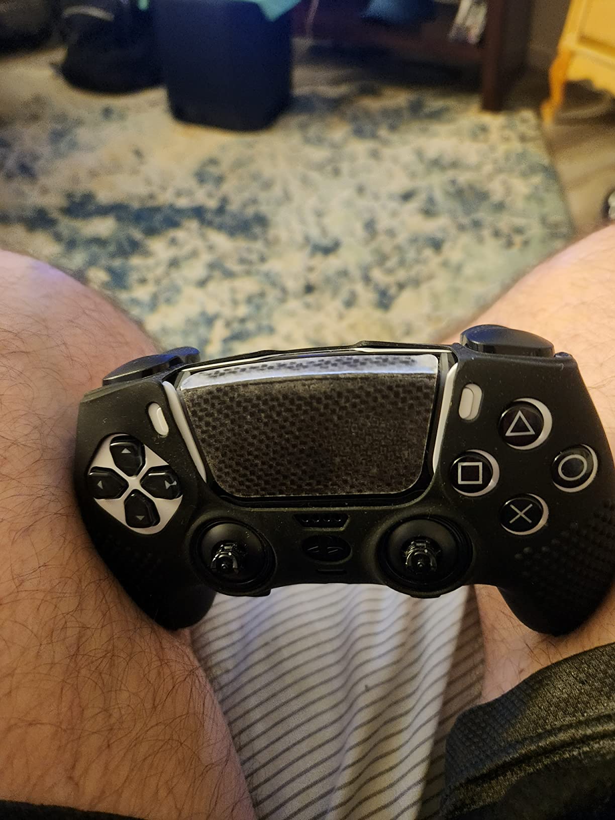 Anti-Slip Cover for PS5 DualSense Controller, Accessories Including Cover for DualSense Edge, Thumb Caps, Triggers Extenders, and Touchpad Sticker customer photo 1