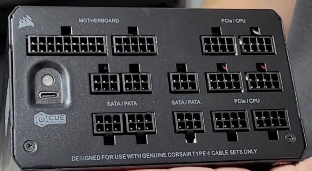 CORSAIR HX1000i Fully Modular Ultra-Low Noise ATX Power Supply - ATX 3.1 & PCIe 5.1 Compliant - Fluid Dynamic Bearing Fan - CORSAIR iCUE Software Compatible - 80 Plus Platinum Efficiency - Black customer photo 1