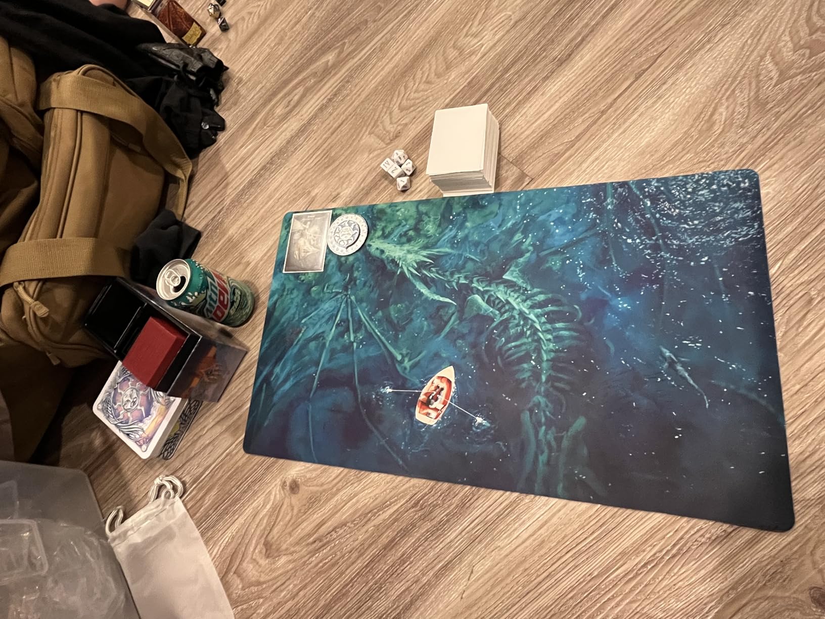 Dragon Playmat for TCG 24 x 14 inches Trading Card Playmats with Storage Bag Smooth Rubber Surface Battle Board Game customer photo 1
