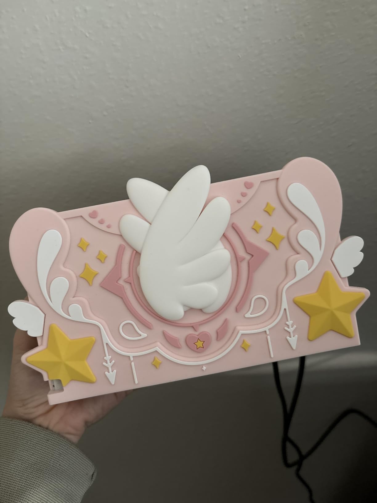 GeekShare Soft Silicone Faceplate Cover for Switch/OLED Charging Dock, Anti-Scratch Dock Cover- Star Wings Series (Pink) customer photo 2