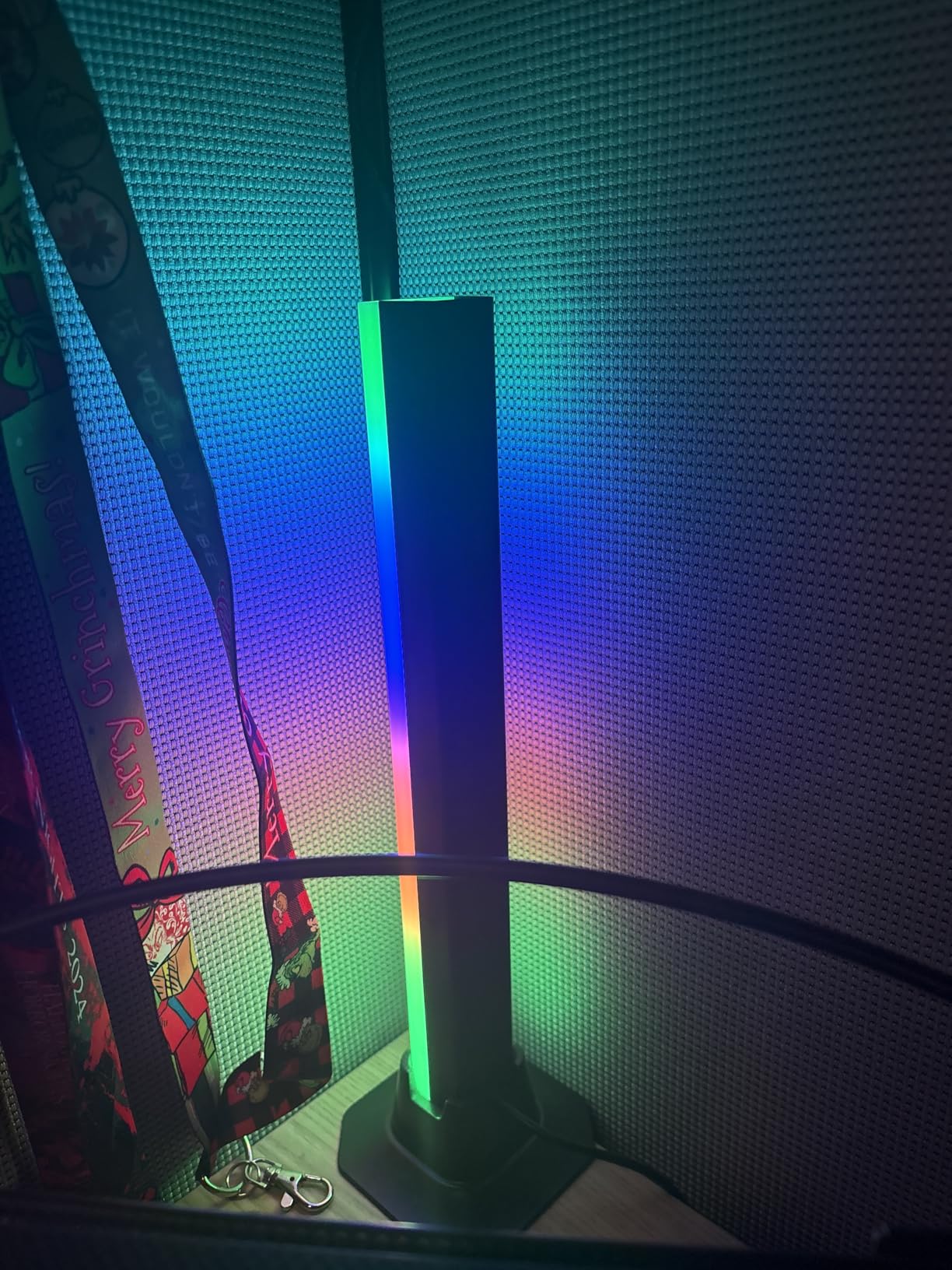 RGB Light Bar, Music Sync RGB IC LED Lights Bars, USB Powered Ambient Lighting, Remote Control Color Changing Gaming TV Backlight, 8 Dynamic Modes for PC Room Monitor Desk customer photo 1