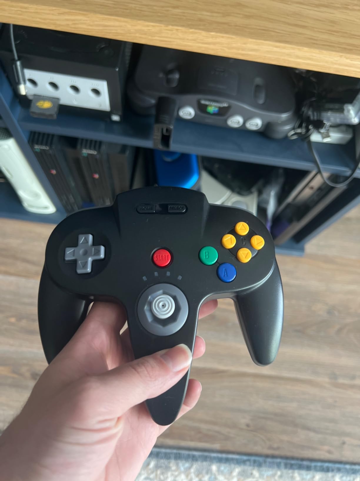 Wireless N64 Controller Made for Switch 1 & 2, N64 Console, Wireless 2.4 GHz Receivers Compatible with Switch Online, Windows PC, macOS (Built-in Vibration) (Rechargeable) (Plug and Play) Black customer photo 2