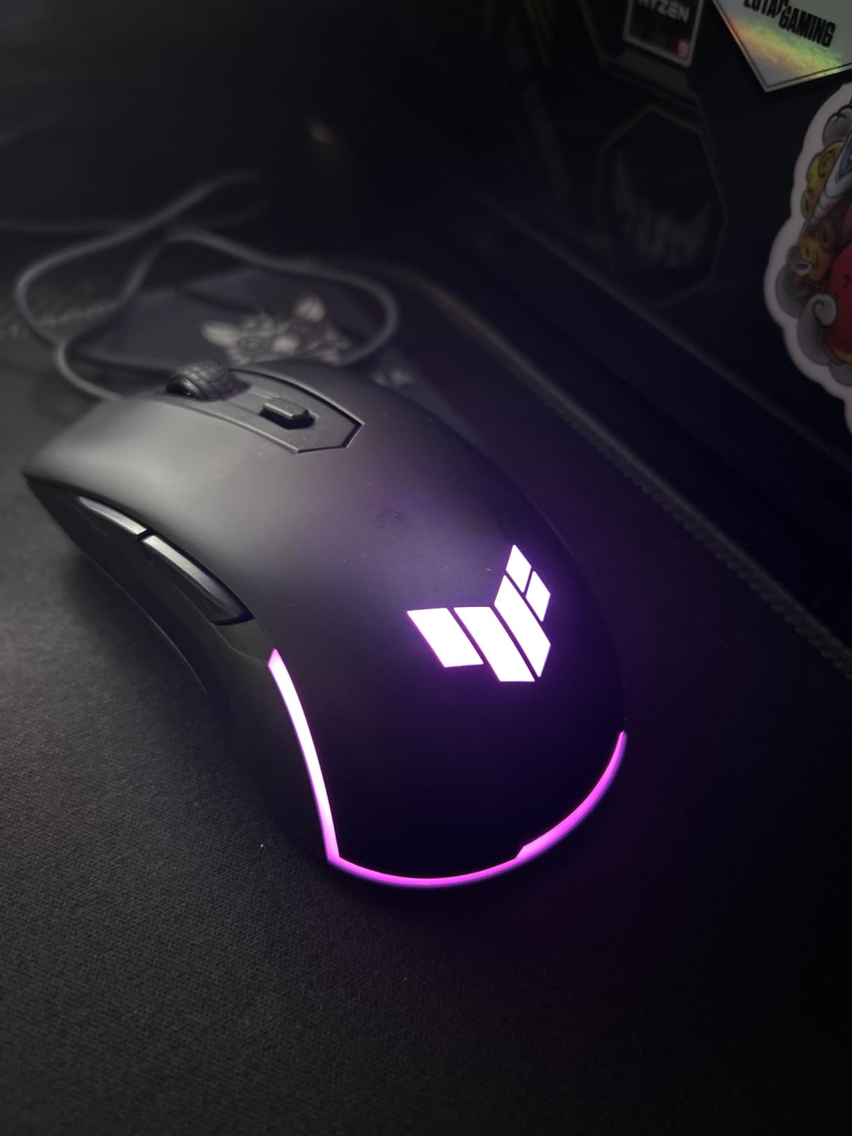 TUF Gaming M3 Gen II Wired USB Gaming Mouse - Right-Handed Ergonomic, 59g Lightweight, 8K DPI, IP56 dust & Water Resistance, Antibacterial Guard, 6 Programmable Buttons, PC/Mac Support - Black customer photo 2