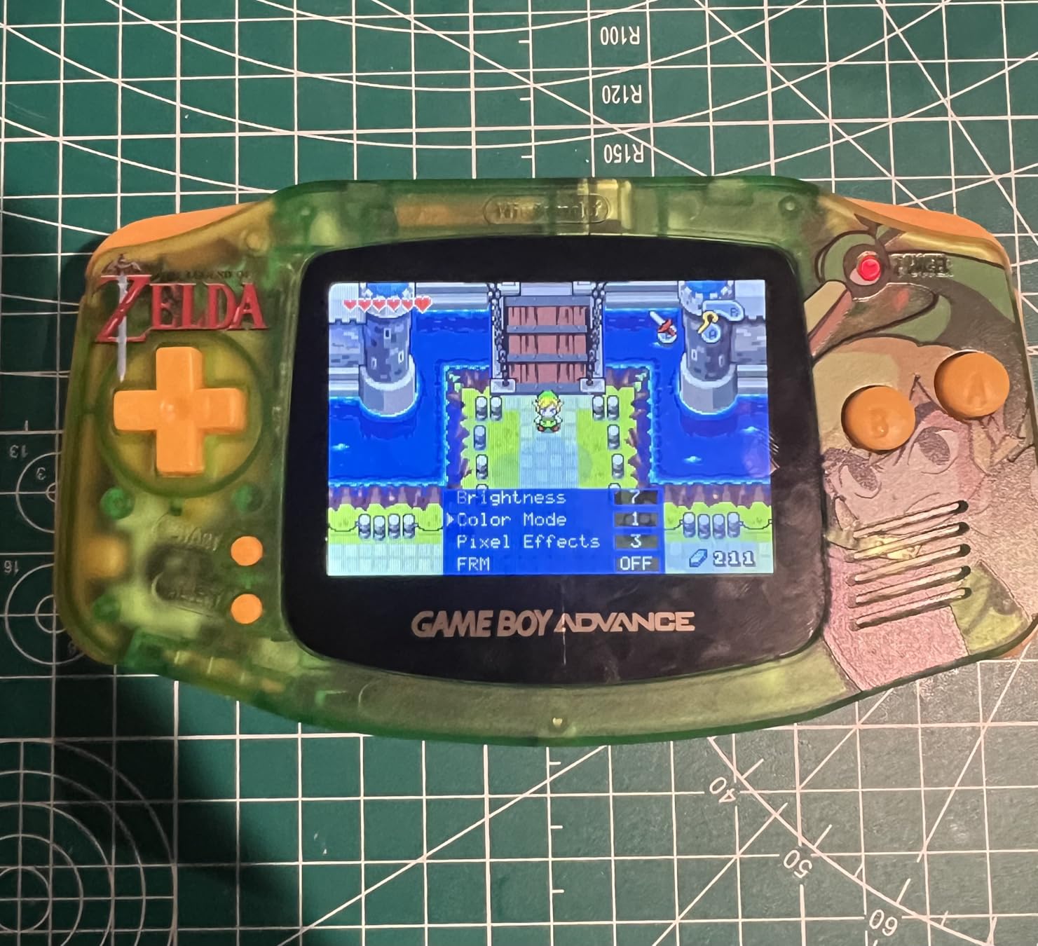HD V5 Screen 3.0 inch 15 Brightness 8 Color Build in OSD For GBA IPS Replacements LCD Kits, Drop-in Touch Control Black Glass Screen Lens Mod Kits, Fits original Shell customer photo 1