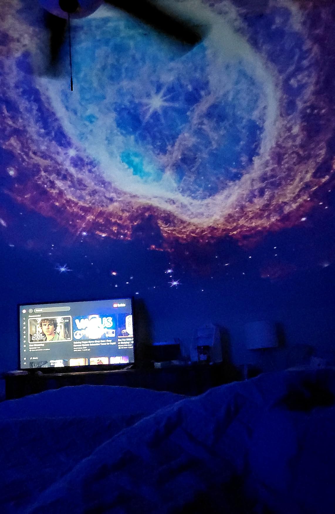 POCOCO Galaxy Star Projector for Bedroom with Replaceable Optical Film Discs, Home Planetarium Night Light Projector with High-Definition Soft Light for Relax, Study, and Meditate, Stress Relief Gifts customer photo 1