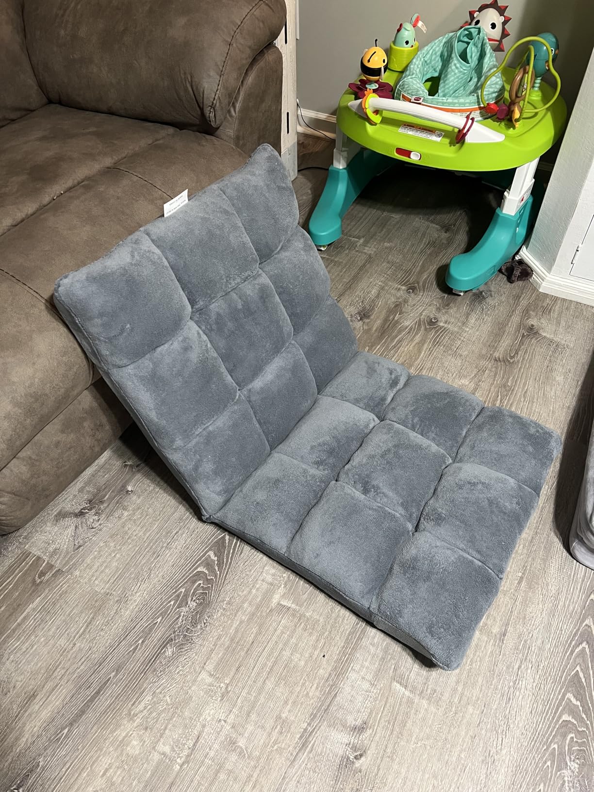 Folding Floor Gaming Chair 14-Poistion Cushioned Adjustable Floor Lazy Sofa Chair w/Breathable Cotton & Skin-Friendly Coral Velve for Adults & Kids Perfect for Reading Gaming Meditating, Pink customer photo 2