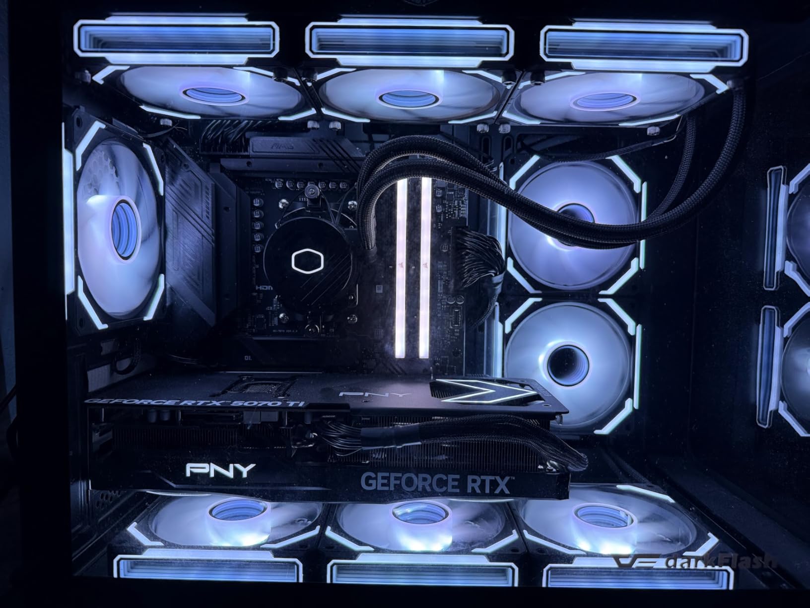 Cooler Master 360L Core White Close-Loop AIO Liquid Cooler, Ryzen 9|intel 9 Gen S Dual Chamber Pump, Quiet 120mm PWM Fan, Customize aRGB Lighting, 360 Radiator, AMD AM5|4, Intel LGA 1851|1700 Platform customer photo 2