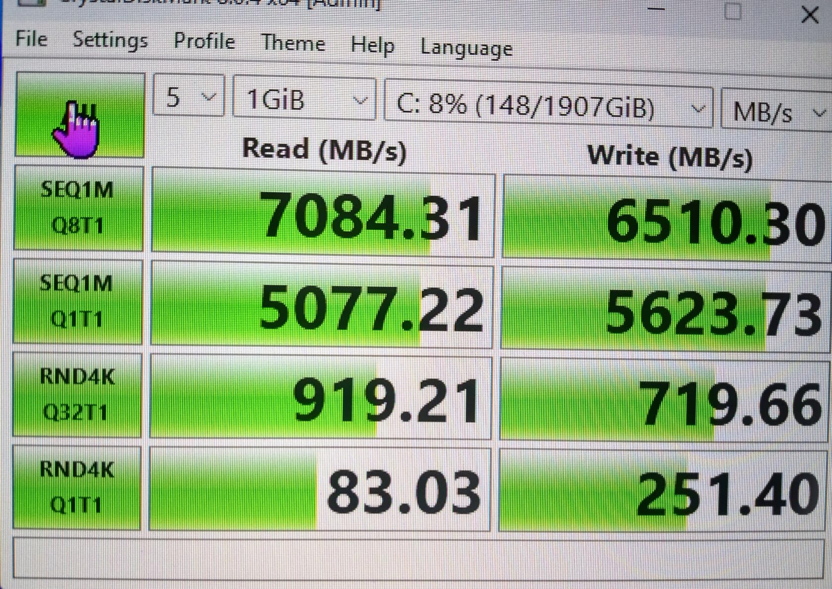 XG7000 2TB NVMe SSD PCIe 4.0-7400MB/s Read Speed, 3D TLC NAND M.2 2280 Internal SSD, Compatible with Gaming PC, Laptop, PS5 Console customer photo 2