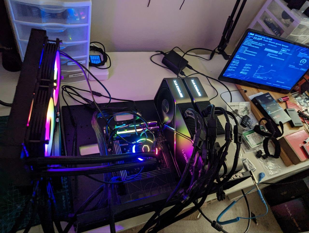 DIY Pc Test Bench, Open Chassis Case Rack for EATX/ATX/M-ATX/ITX Motherboards, Widely Body Heat Dissipation Design Open Air Pc Case, SSD Motherboards Accessories customer photo 1