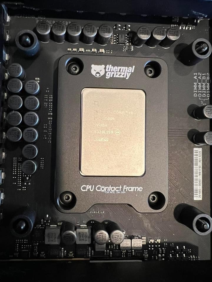 Thermal Grizzly - CPU Contact Frame Intel 13th & 14th Generation - for Optimized CPU Contact Pressure to Improve The Cooling Performance - Easy Install customer photo 1