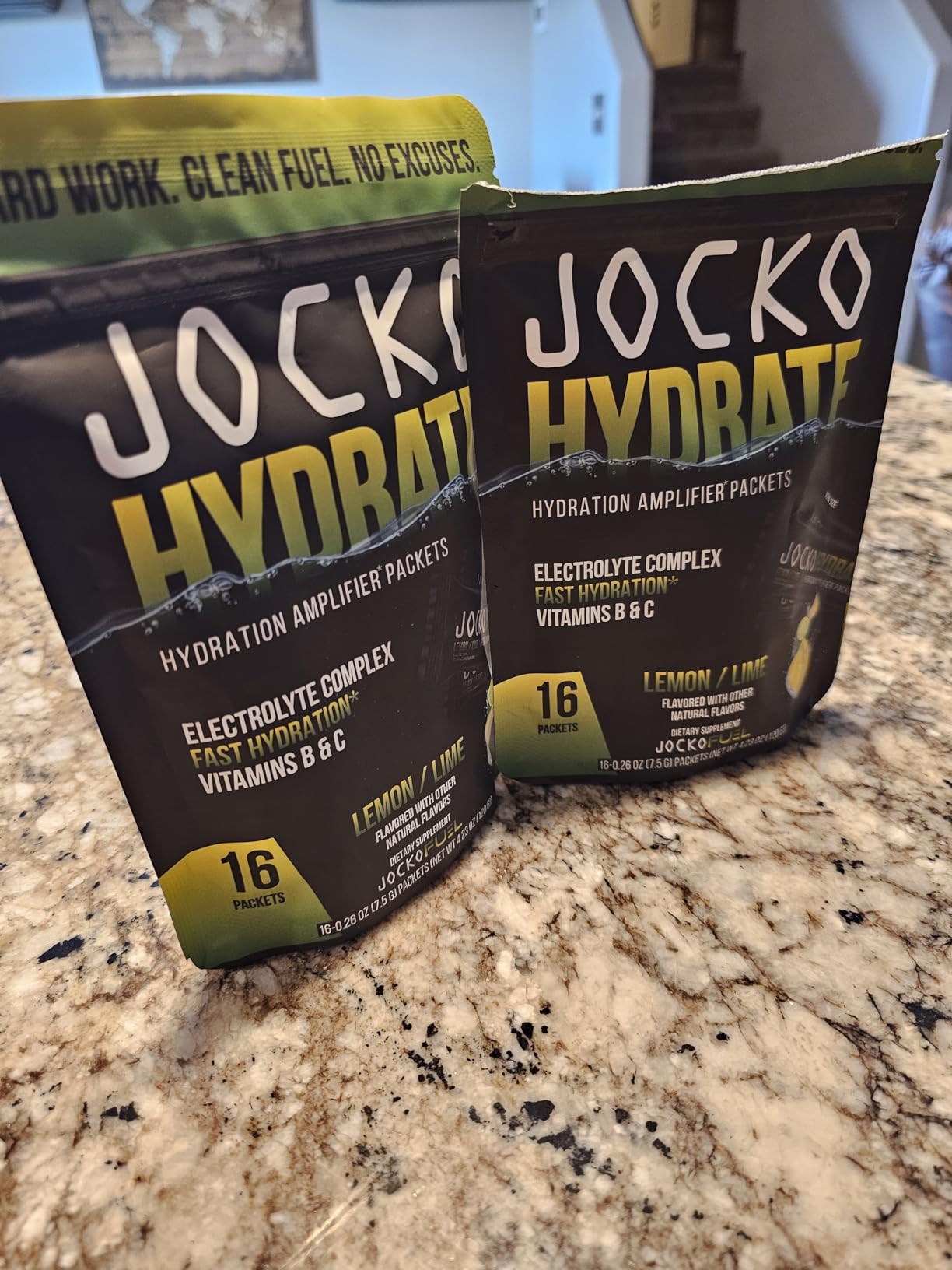 Jocko Fuel Hydrate Electrolytes Powder Packets Low Sugar - Hydration Amplifier Packets for Recovery, Dehydration, & Exercise - with Vitamins B6, B12 & C (16 Packets) Blue Raspberry customer photo 1