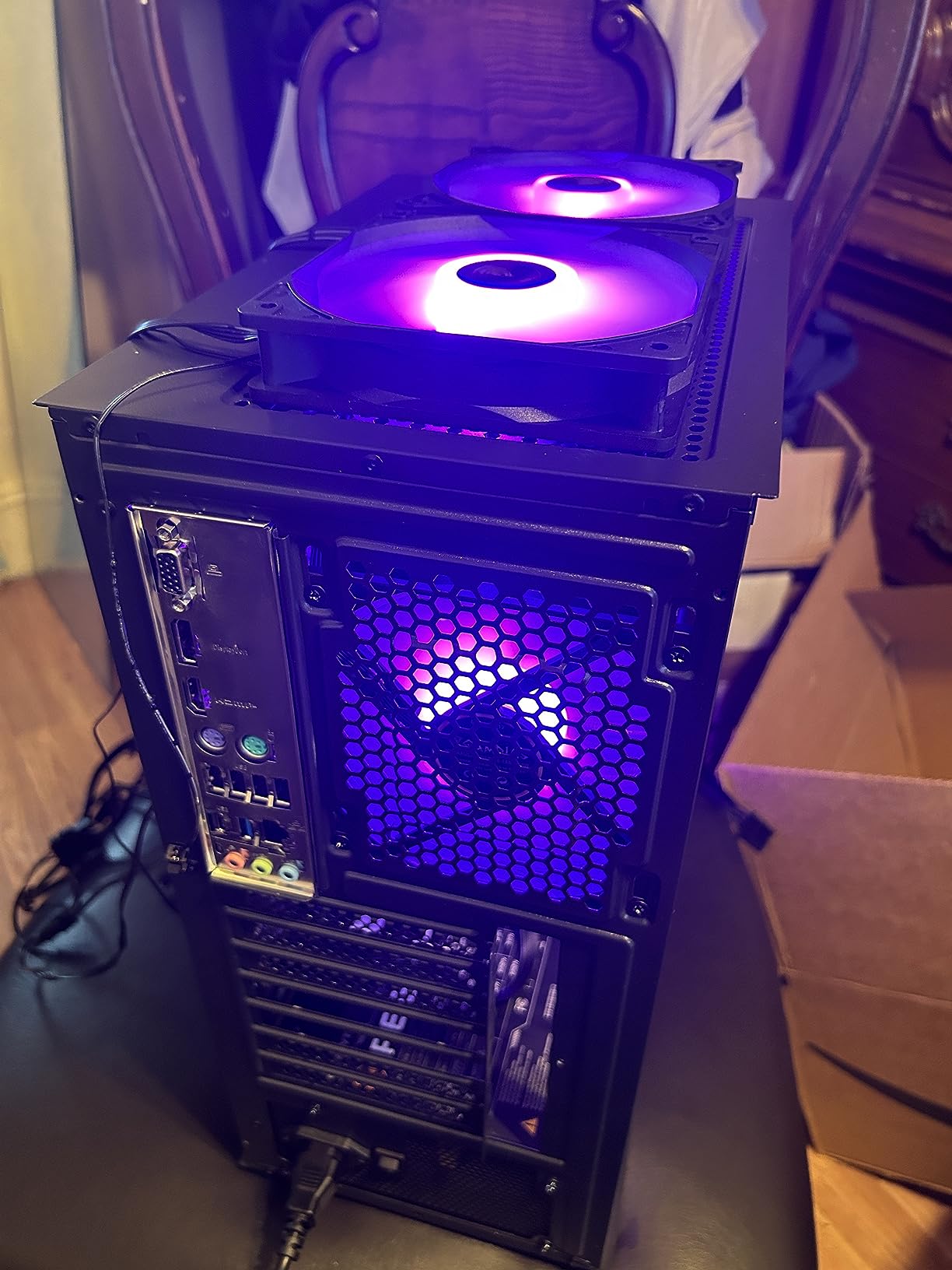 GAMDIAS ATX Mid Tower Gaming Case with 3 x 120mm ARGB Computer Fans and Side Tempered Glass Panel Desktop PC Chassis with Swing Door customer photo 1