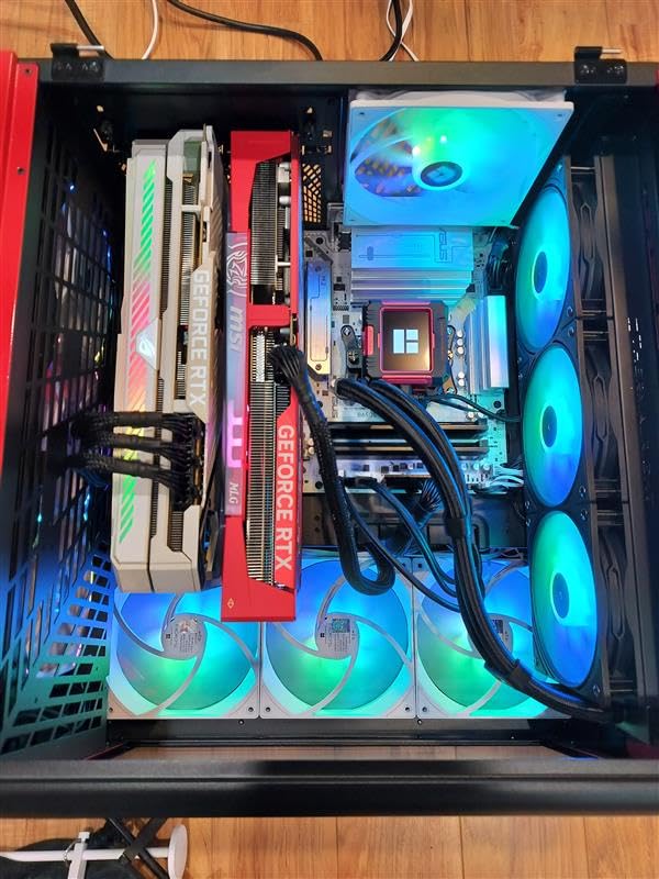 GAMDIAS RGB Tempered Glass Gaming Computer PC Case, 2-Way Standing w/Vertical & Horizontal Orientaton & One-Touch Open, Support up to 420mm AIO, Huge Cable Management & Excellent Airflow NESO P1 BR customer photo 2