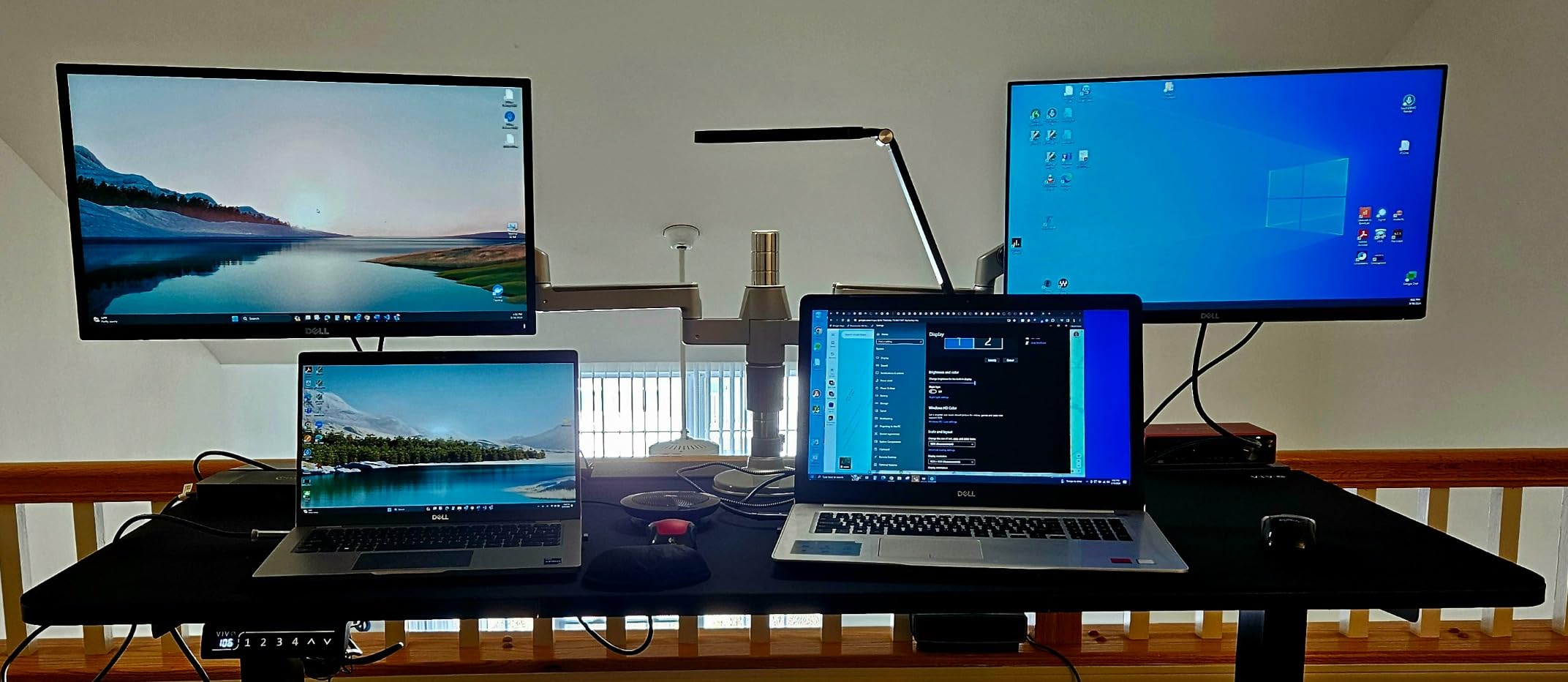 VIVO Electric 60 x 30 in Standing Adjustable Gaming Desk with Hidden Cable Trays, Full-Size Mouse Pad, Holds 220 lbs, Black Top Black Frame customer photo 1