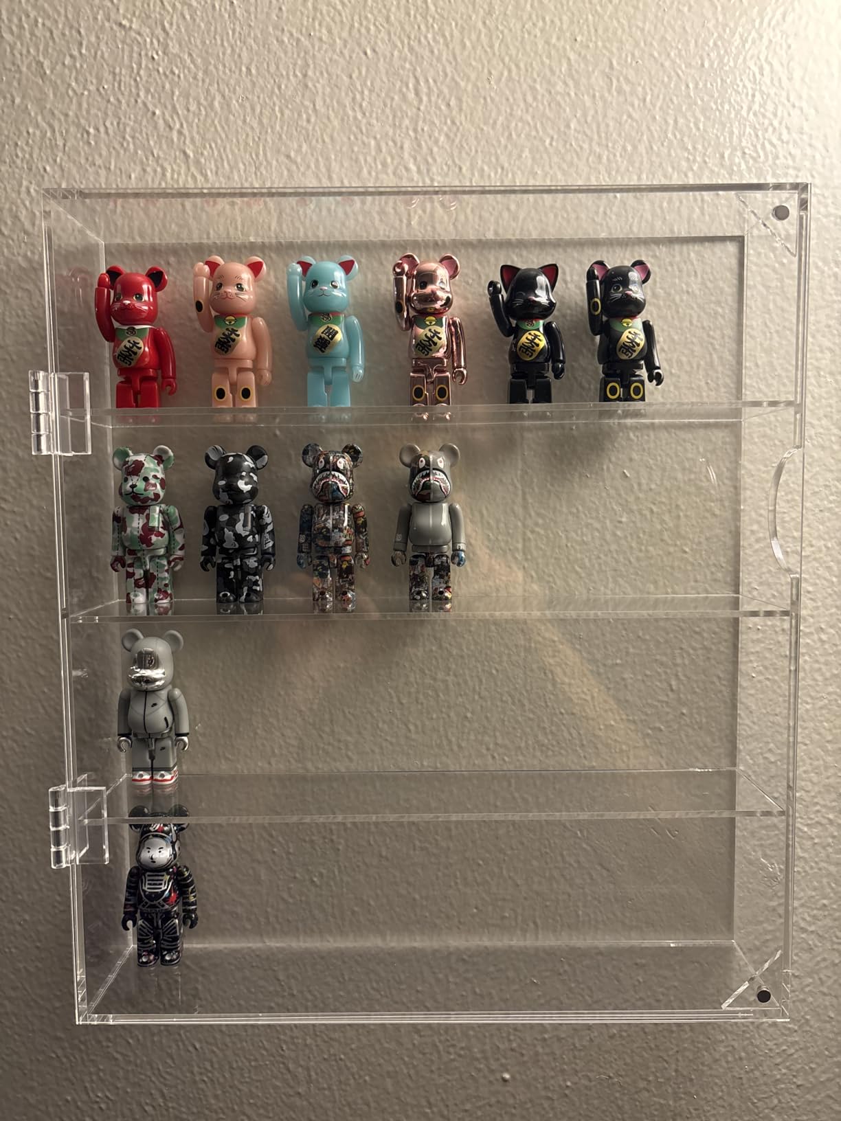 NIUBEE Acrylic Display Case, Clear Display Case for Funko Pop Figures, Wall Mounted or Desktop Dustproof Display Cabinet Box for Collectibles,Rock,Crystals,Mini Toys,Amiibo (2 Tiers) customer photo 1