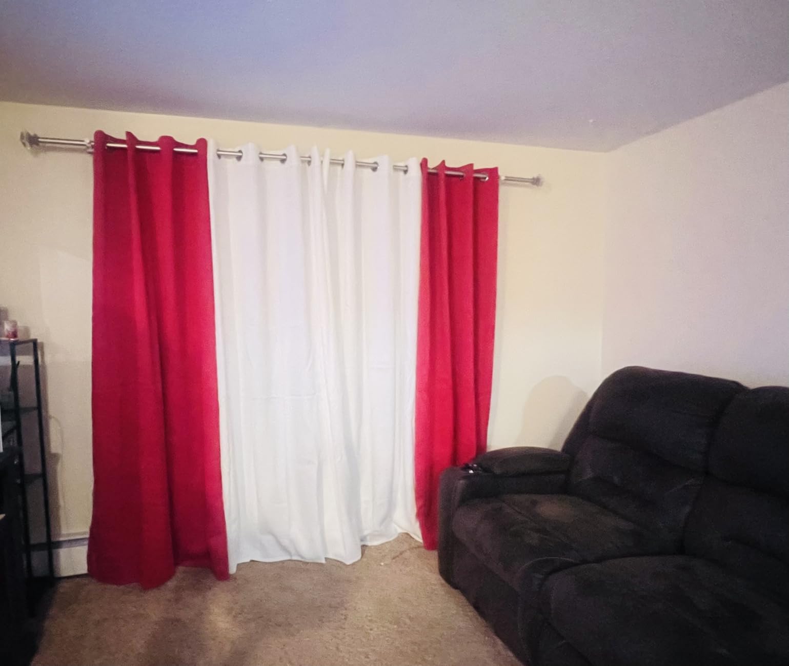 KOUFALL Extra Wide Thermal Soundproof Curtains, 72 x 84 Inch Long Black Out Noise Reducing Blackout Curtains for Bedroom Living Room, 2 Panel Set, Grey customer photo 2