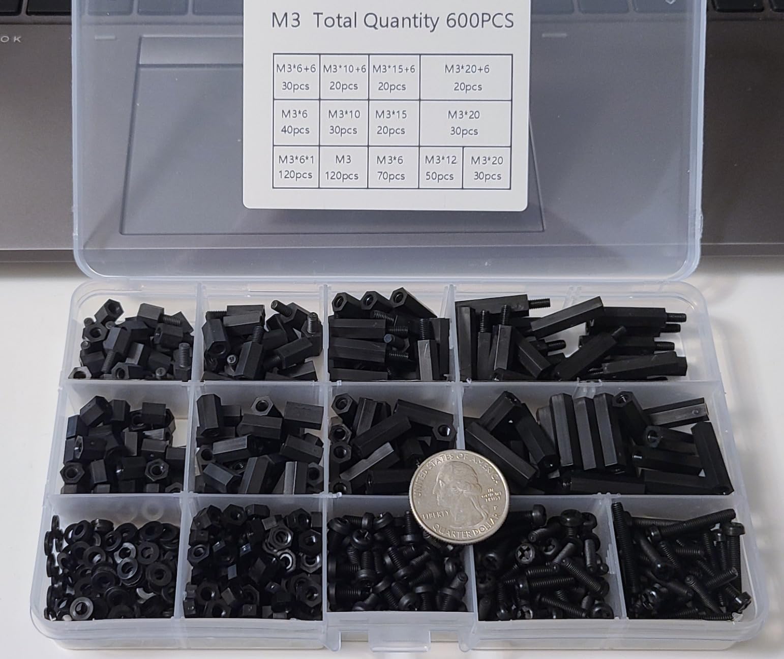 Meafeng 600PCS M3 Male Female Nylon Hex Spacer Standoffs Screws Nuts, Motherboard Standoffs and Screws Assortment Kit, Threaded Pillar for Circuit Board PCB Motherboard (Black) customer photo 2