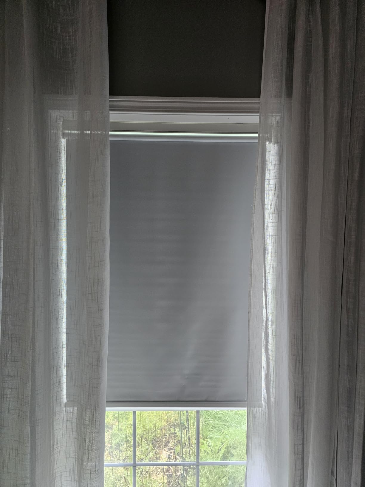 Grandekor Motorized Blinds with Remote Control, Blackout Roller Shade Electric Shades Cordless Smart Blinds for Bedroom Living Room Office,White,W34.5xH72 customer photo 1