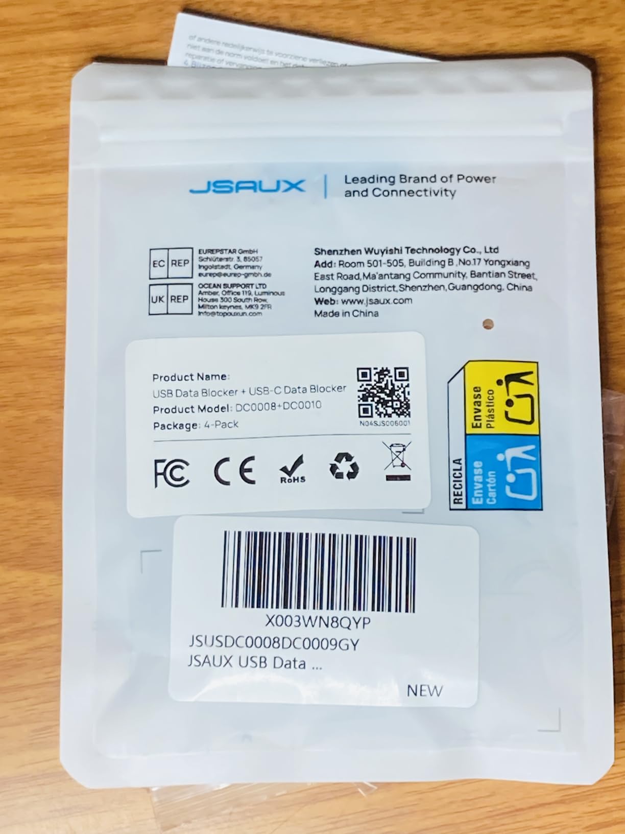 JSAUX USB Data Blocker & USB C Data Blocker (4-Pack), Transparent Type A & Type C Data Blocker Only for Charge, Protect Against Juice Jacking, Prevent Hacking for Safe Charging customer photo 1