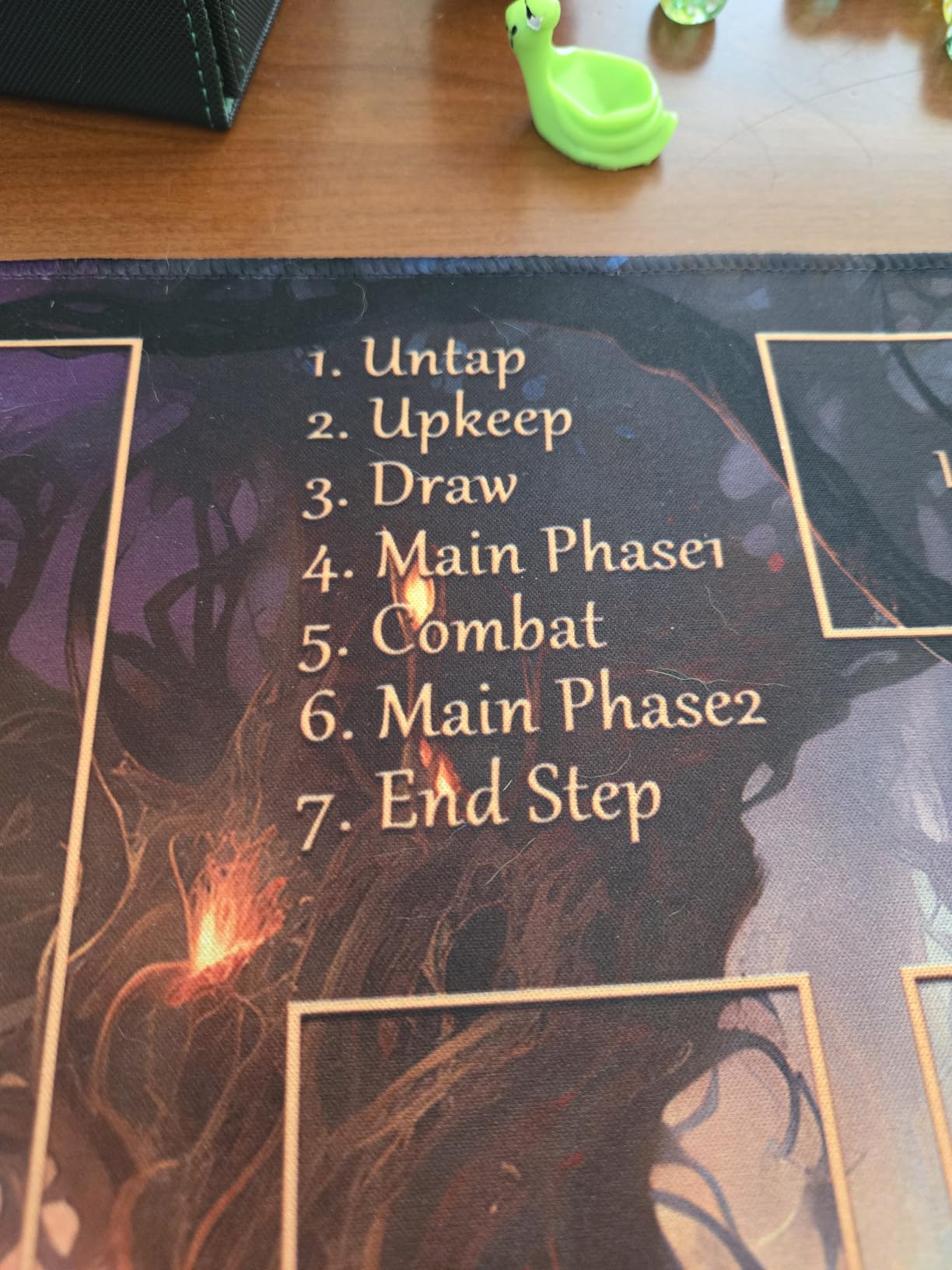 Premium Stitched MTG Playmat with Zones and Non-Slip Rubber Backing - TCG Play Mat for MTG and Other Card Games - Colorful Design with Vintage Look and Feel customer photo 1