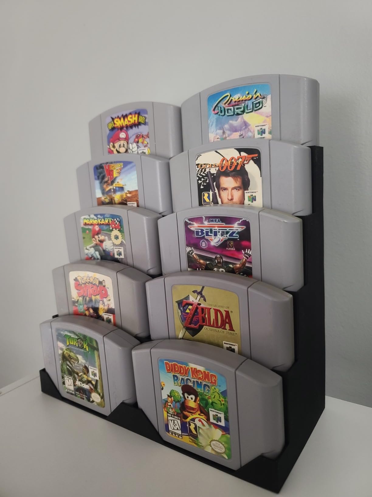 R2D3 Display Stand Compatible with Nintendo 64 Games Retro Gaming 3D Printed Organizer & Showcase (Holds 5 Games Without Protectors) customer photo 1