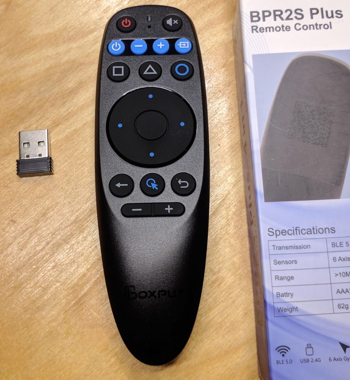 BOXPUT Android Universal Remote with Air Mouse, BT Voice Remote 2.4G USB Remote Control Support IR Learning 6-Axis Gyro for Android TV Box TV Stick Smart Streaming Devices (BPR2S Plus) customer photo 2