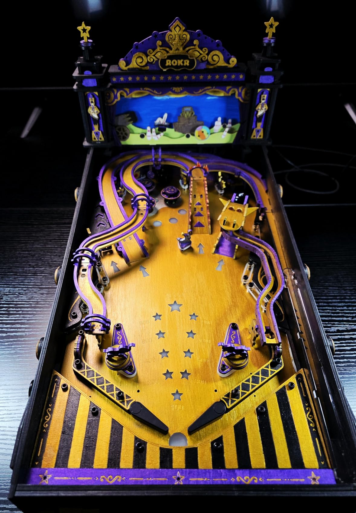 ROBOTIME Pinball Machince EG01 - Wooden Puzzles for Adults Miniature Pinball 3D Puzzle customer photo 2