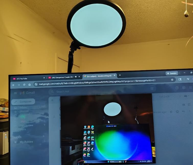 Weilisi 10.2'' Desk Ring Light with Stand, 360° Rotate Desk Lamps for Home Office with C-Clamp, Flexible Height Desk Light, Adjust Arm Ring Light for Desk, Podcast, Gaming, Recording, Zoom Lighting customer photo 2