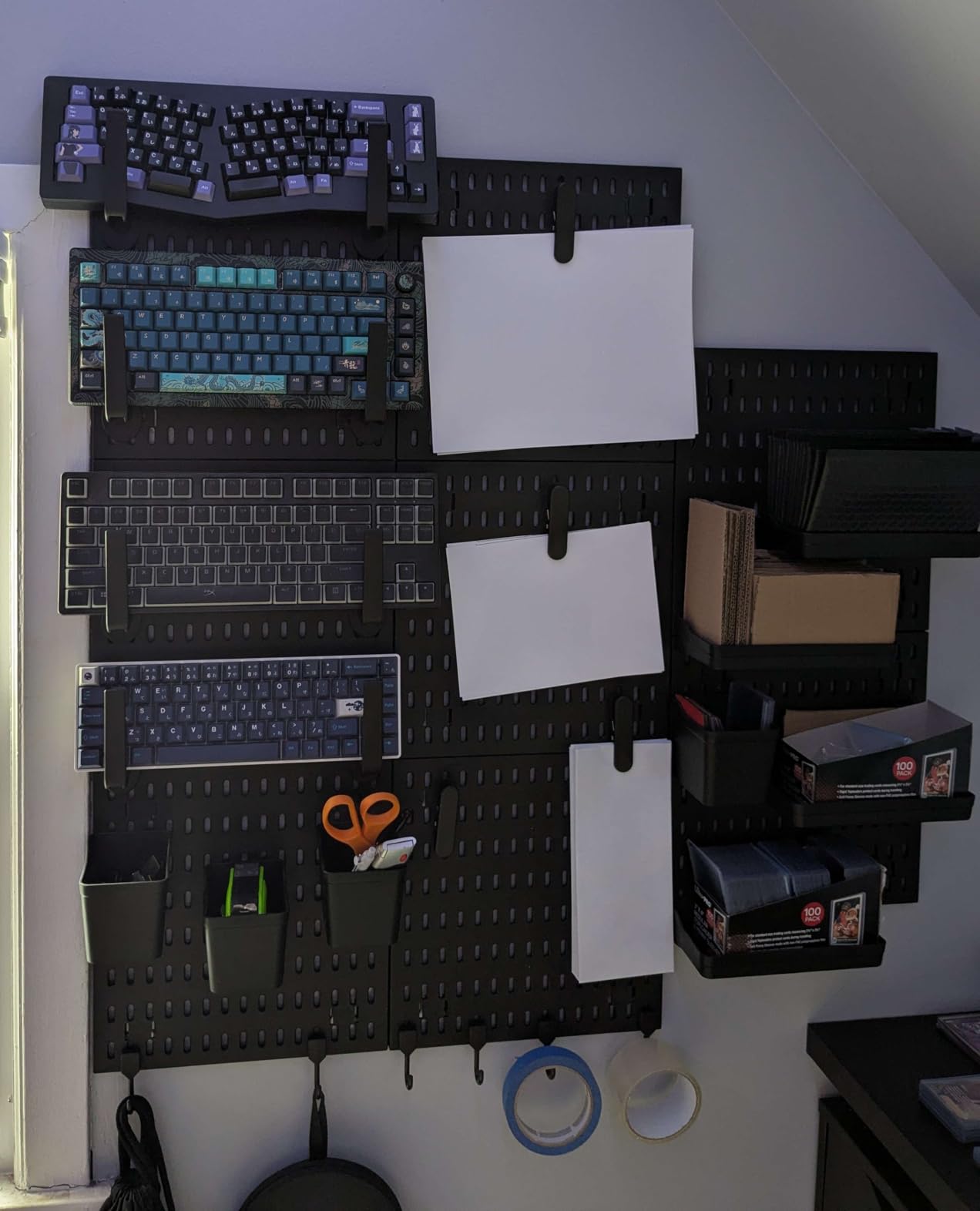 Revamp Your Space With A Versatile Pegboard Kit - Effortlessly Organize Home, Office, And Gaming Setup With Customizable Hanging Solutions (Black) customer photo 2