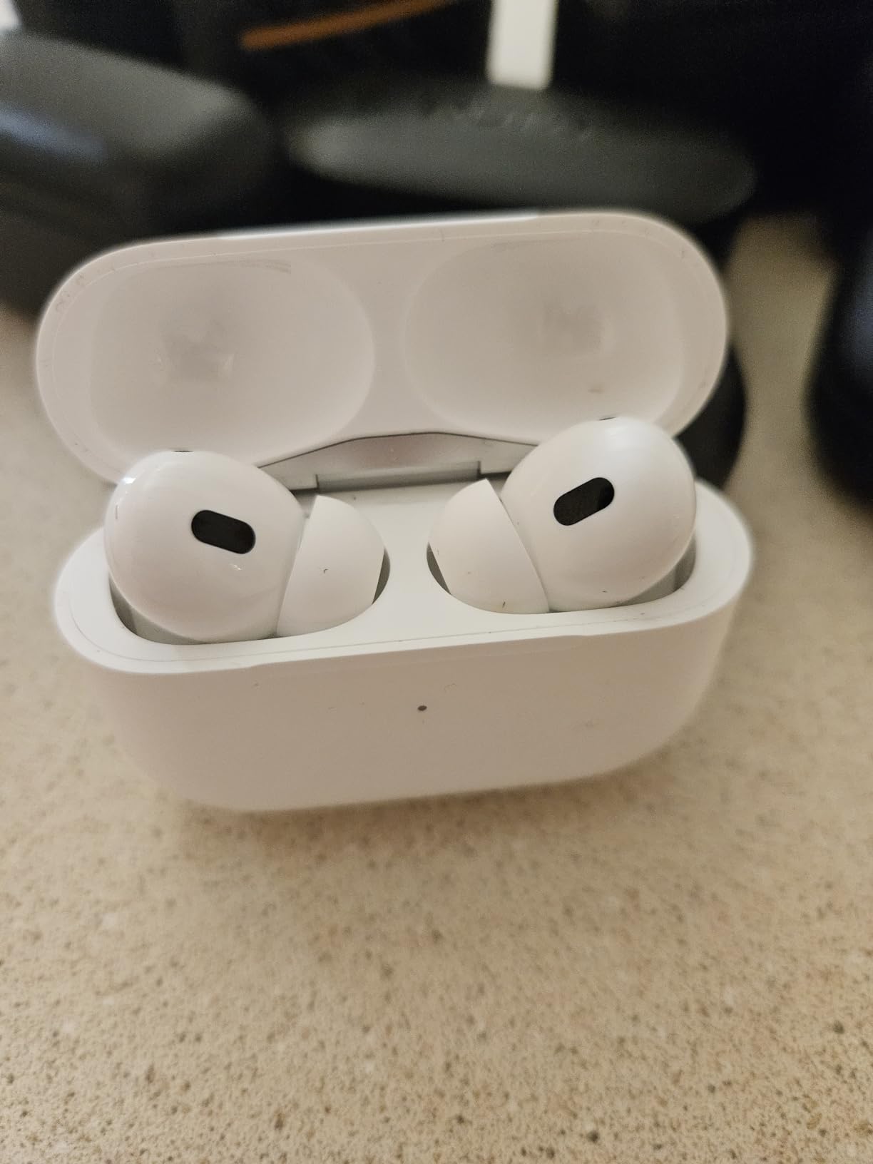 AirPods Pro (2nd Generation) Wireless Ear Buds with USB-C Charging, Up to 2X More Active Noise Cancelling Bluetooth Headphones, Transparency Mode, Adaptive, Personalized Spatial Audio, White customer photo 1